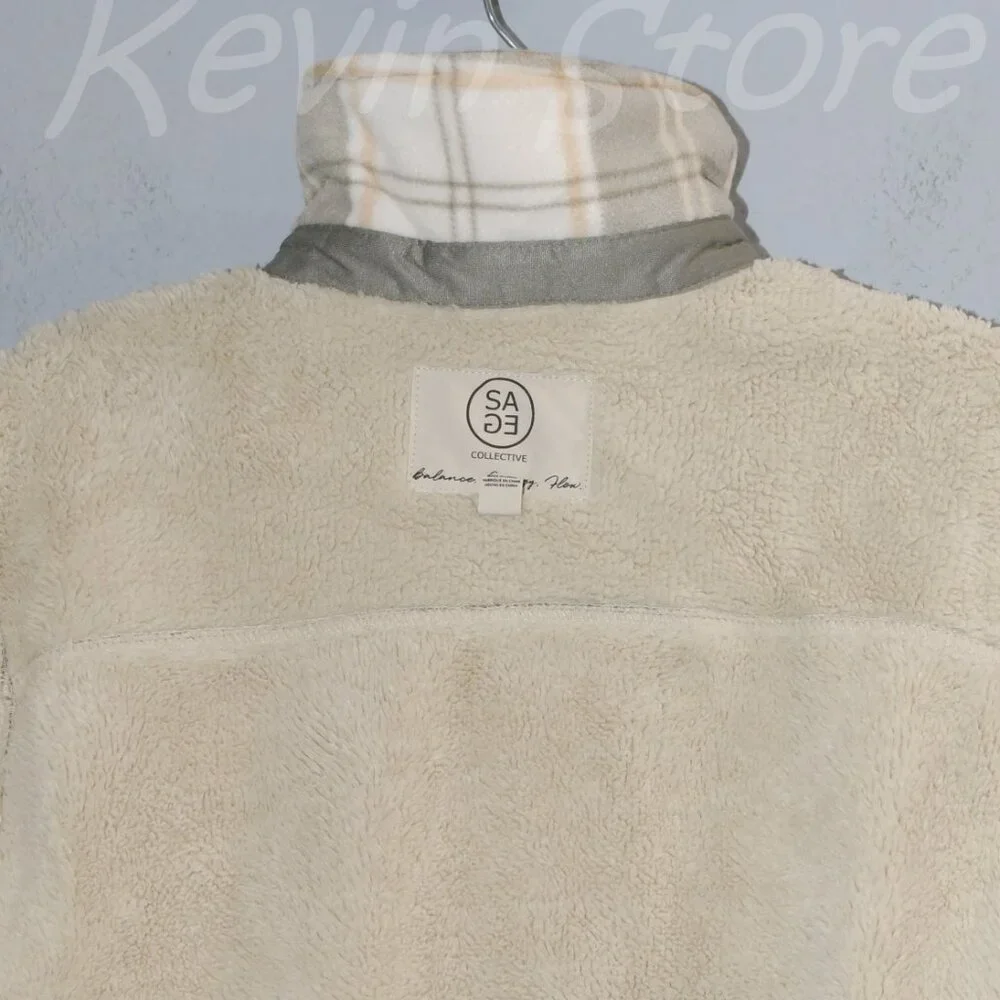 SAGE‎ Women's Plush Shirt Jacket
